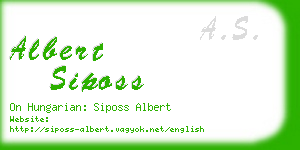 albert siposs business card